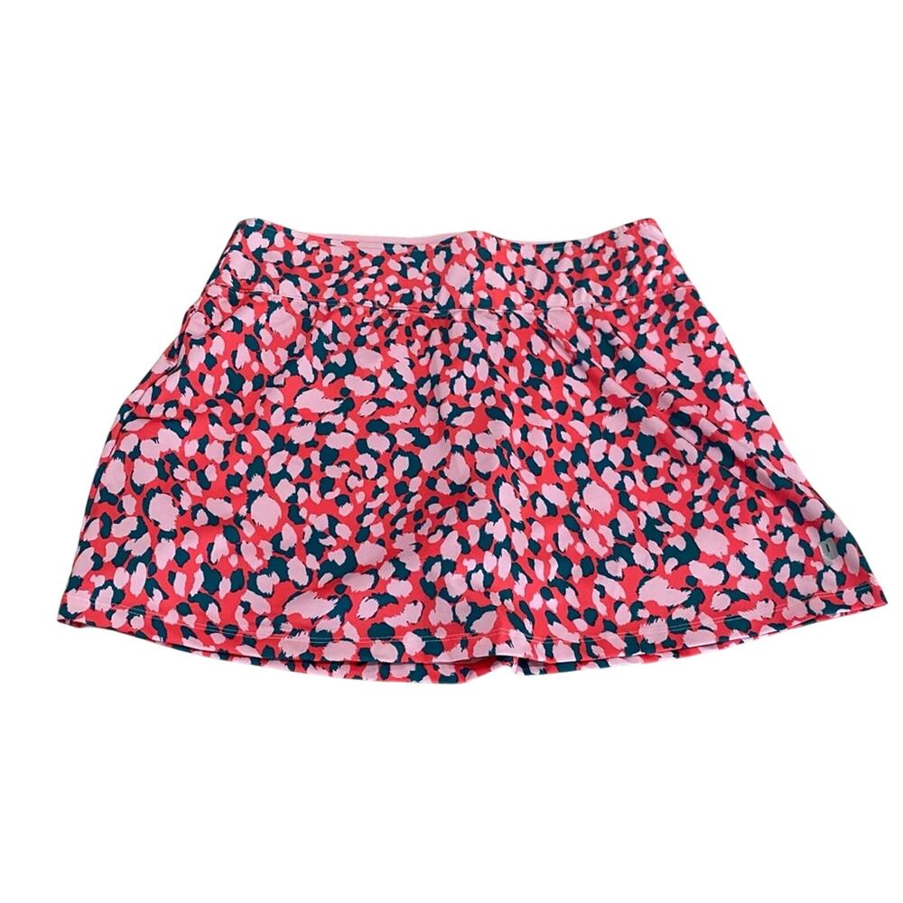 Prince Activewear Tenniscore Cheetah Print Sporty A-line Compression Skort